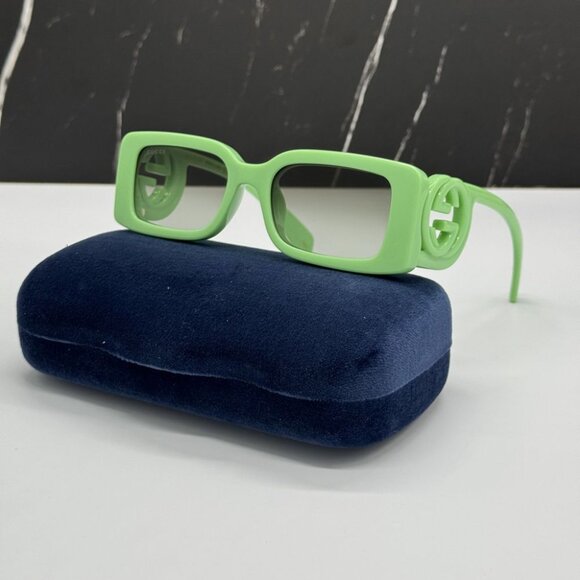 NEW GG1325S 004 GUCCI SUNGLASSES GREEN WOMEN EYEWEAR GUCCI - Picture 1 of 14